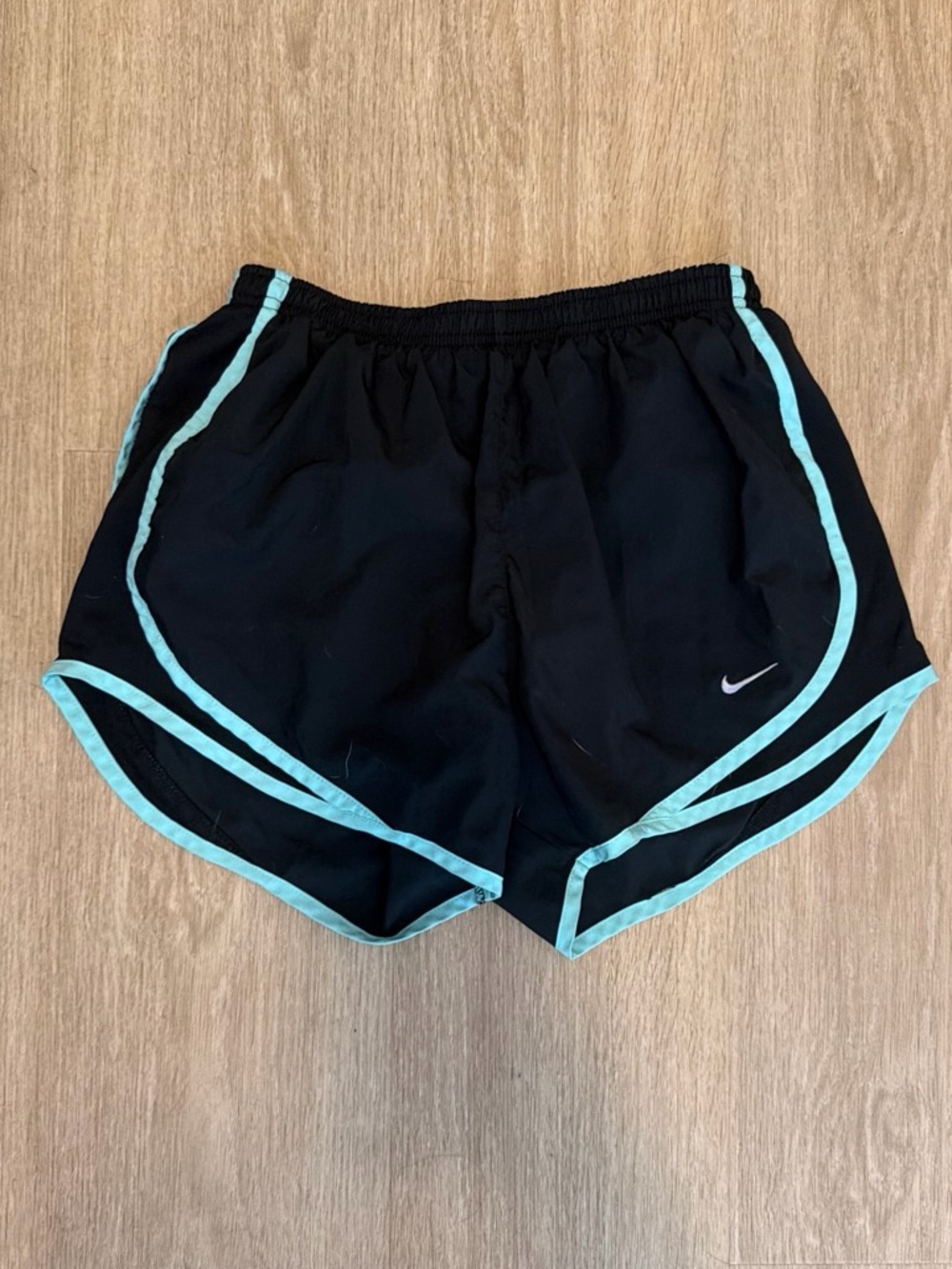 Nike Women's Black Shorts with Teal Accent